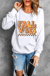 Explore More Collection - Letter Graphic Round Neck Long Sleeve Sweatshirt