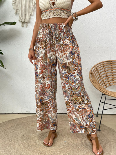 Explore More Collection - Printed Wide Leg Pants