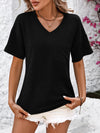 Explore More Collection - V-Neck Dropped Shoulder T-Shirt