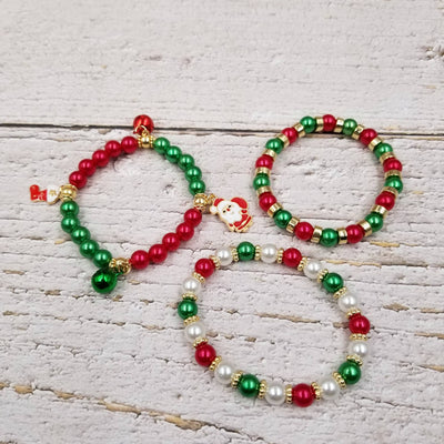 Christmas Theme Bell Bracelet Set Of 3