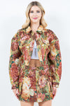 Explore More Collection - American Bazi Jacquard Cargo Cropped Jacket