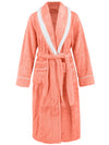 Explore More Collection - Contrast Trim Tie Waist Lounge Nightgown with Pockets