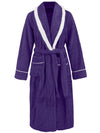 Explore More Collection - Contrast Trim Tie Waist Lounge Nightgown with Pockets