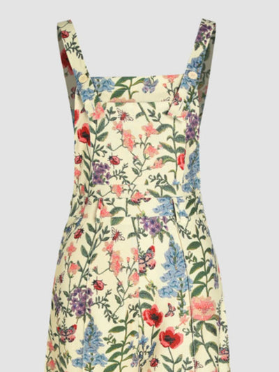 Explore More Collection - Floral Wide Leg Overalls