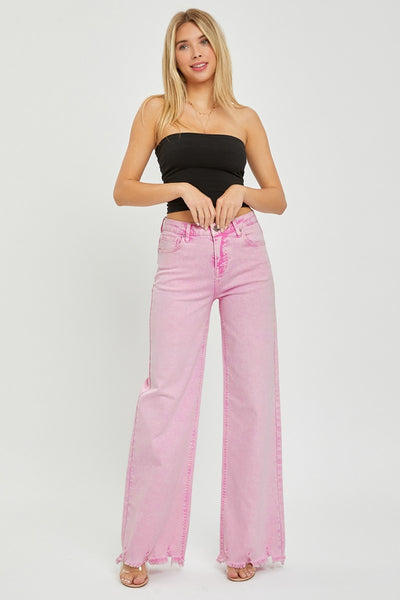 Explore More Collection - RISEN High Rise Wide Leg Jeans