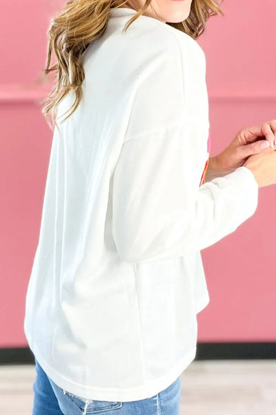 Explore More Collection - HOLLY JOLLY Round Neck Long Sleeve Top