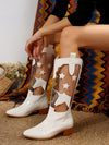 Explore More Collection - Star Point Toe Block Heel Boots