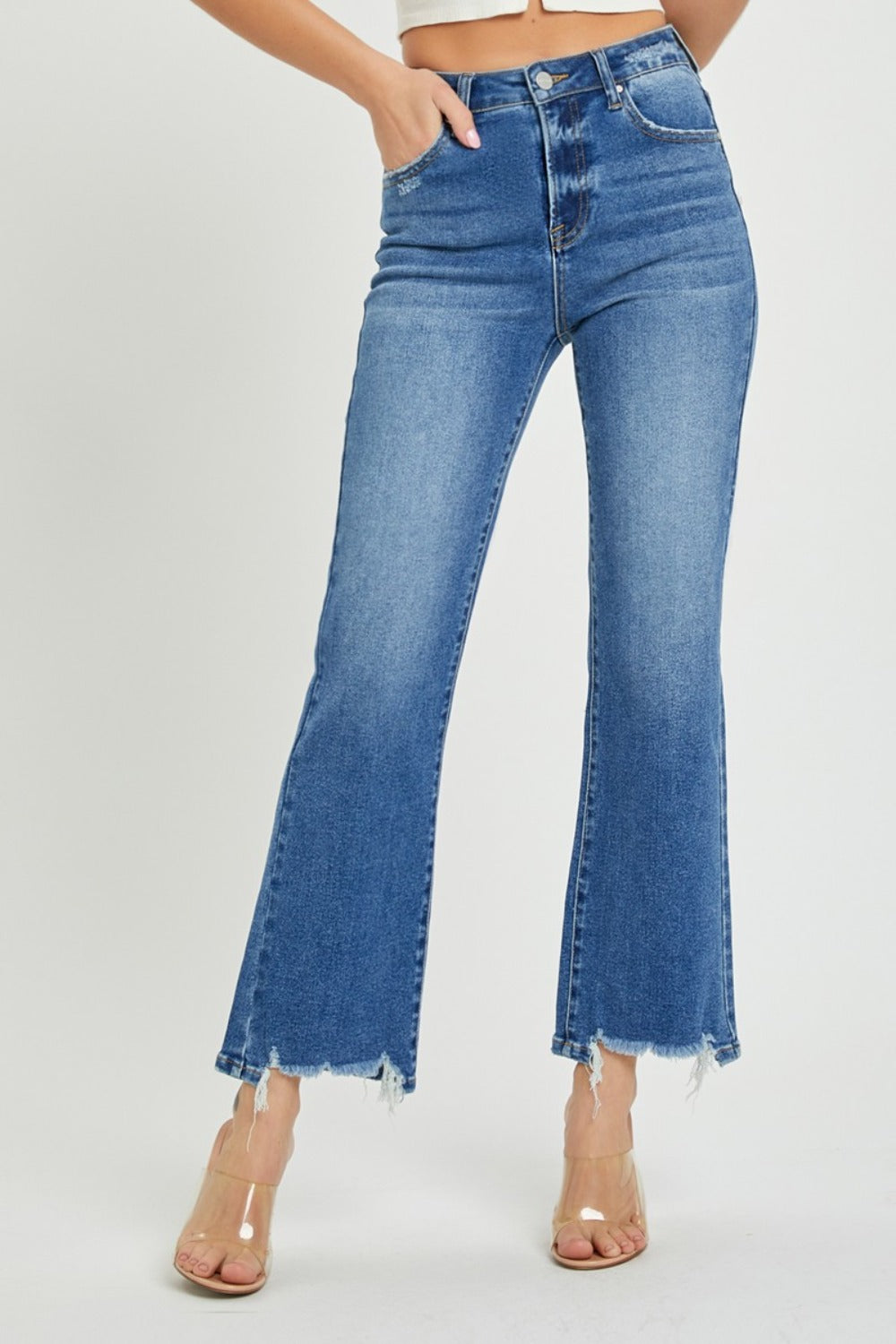 Explore More Collection - RISEN High Rise Straight Jeans