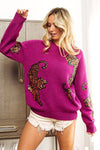 Explore More Collection - BiBi Sequin Tiger Embroidery Sweater