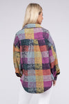 Explore More Collection - Loose Fit Buttoned Down Check Shirt Jacket