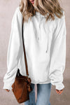 Explore More Collection - Drawstring Pocketed Long Sleeve Hoodie