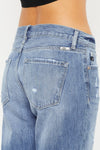 Explore More Collection - Kancan Mid Rise Distressed Straight Jeans