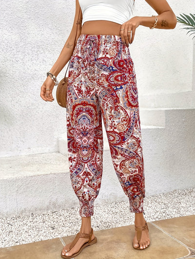 Explore More Collection - Printed High Waist Pants