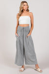 Explore More Collection - SAGE + FIG Drawstring Smocked High Waist Pants