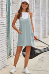 Explore More Collection - Scoop Neck Cami Dress and Shorts Set - 2pcs