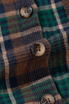 Explore More Collection - Plaid Button Up Long Sleeve Jacket