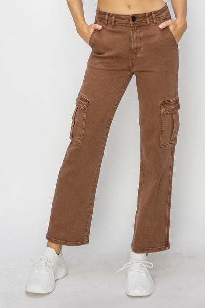 Explore More Collection - Risen Full Size High Rise Cargo Jeans