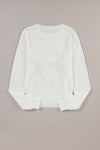 Explore More Collection - XOXO Round Neck Drop Shoulder Sweater