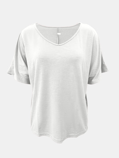 Explore More Collection - Full Size Scoop Neck Short Sleeve T-Shirt