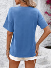 Explore More Collection - V-Neck Dropped Shoulder T-Shirt