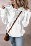 Explore More Collection - Drawstring Pocketed Long Sleeve Hoodie