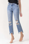 Explore More Collection - Lovervet High Rise Distressed Straight Jeans