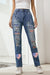 Explore More Collection - US Flag Distressed Straight Jeans