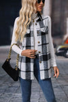 Explore More Collection - Plaid Button Up Vest Coat