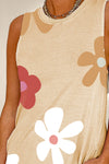 Explore More Collection - Pocketed Printed Round Neck Tank Dress