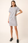 Explore More Collection - Mittoshop Suede Short Sleeve Mini Dress