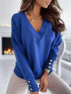 Explore More Collection Doorbuster - V-Neck Long Sleeve Sweatshirt