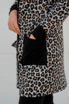 Explore More Collection - Pocketed Leopard Open Front Cover Up