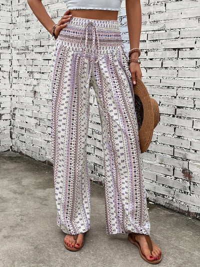 Explore More Collection - Printed Wide Leg Pants