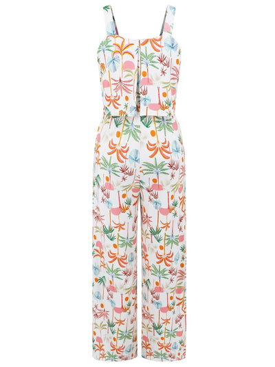 Explore More Collection - Printed Wide Strap Top and Pants Set