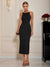 Explore More Collection - Round Neck Wrap Midi Cami Dress
