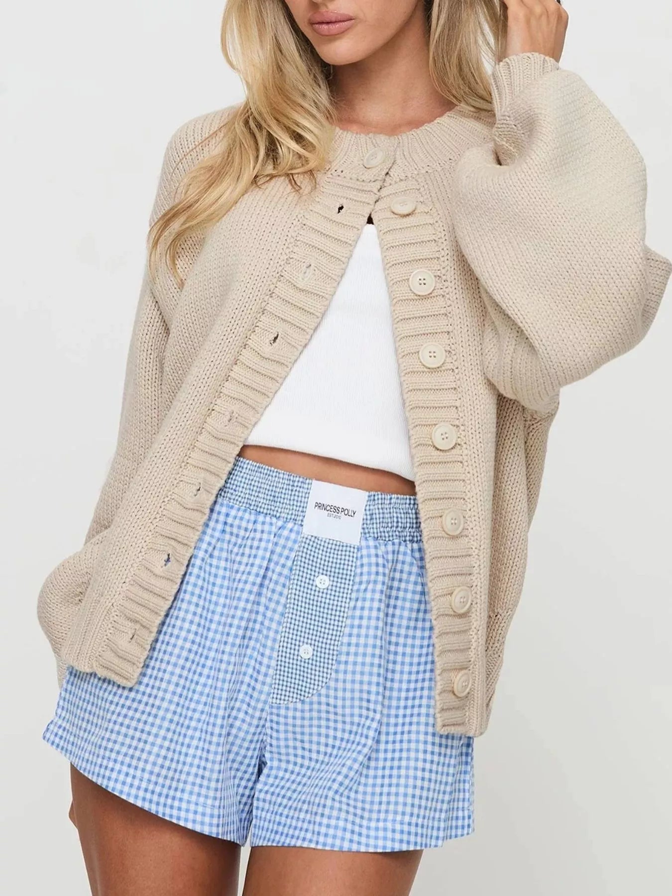 Chunky Knit Button-Up Cardigan