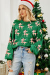 Explore More Collection - Reindeer Round Neck Drop Shoulder Sweater