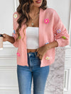 Explore More Collection - Floral Long Sleeve Open Front Cardigan