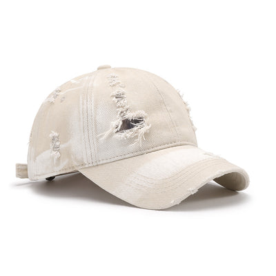 Explore More Collection - Distressed Adjustable Cotton Baseball Cap