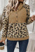 Explore More Collection - Leopard Half Button Long Sleeve Hoodie