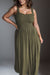 Explore More Collection - Plus Size Smocked Square Neck Maxi Dress