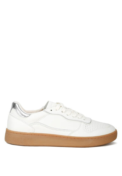 Explore More Collection - Kyniska Faux Leather Everyday Sneakers