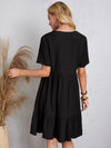 Explore More Collection - Full Size V-Neck Short Sleeve Dress