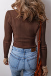 Explore More Collection - Scoop Neck Long Sleeve Knit Top