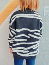 Explore More Collection - Contrast Round Neck Long Sleeve Sweater