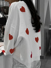 Explore More Collection - Valentine’s Day Heart Round Neck Long Sleeve Sweater