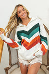 Explore More Collection - BiBi Multi Color Chevron Pattern Sweater