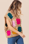 Explore More Collection - BiBi Granny Square Openwork Sweater Vest