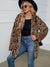 Explore More Collection - Fuzzy Leopard Hooded Long Sleeve Jacket