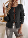 Explore More Collection - Devine Tied Round Neck Dropped Shoulder Cardigan